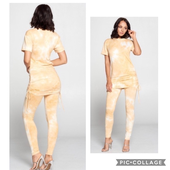 Two Piece Butterscotch Top & Pants - Picture 3 of 5